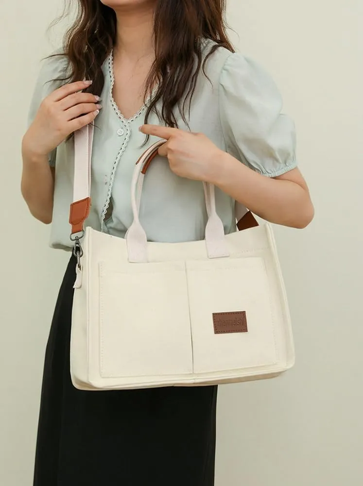 Corduroy Tote Bag for Women Fashion Multi-pocket Handbags Casual Crossbody Hobo Bag Cute Satchel Shoulder Bag 2024
