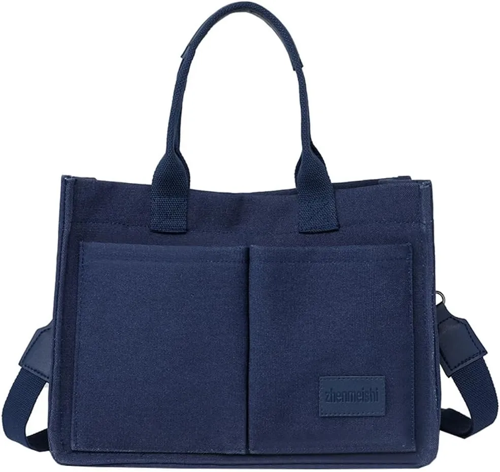 Corduroy Tote Bag for Women Fashion Multi-pocket Handbags Casual Crossbody Hobo Bag Cute Satchel Shoulder Bag 2024