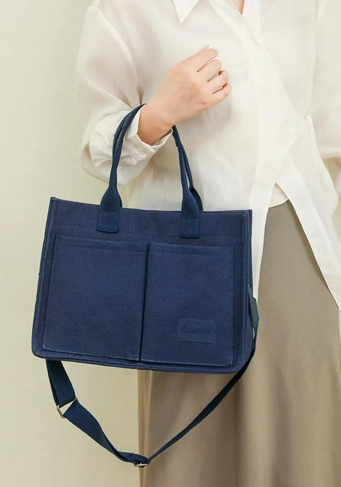 Corduroy Tote Bag for Women Fashion Multi-pocket Handbags Casual Crossbody Hobo Bag Cute Satchel Shoulder Bag 2024
