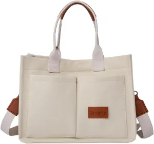 Corduroy Tote Bag for Women Fashion Multi-pocket Handbags Casual Crossbody Hobo Bag Cute Satchel Shoulder Bag 2024
