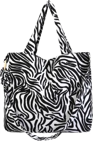 Corduroy Tote Bag for Women Large Shoulder Bag with Canvas Lining Inner Pocket Cute Crossbody bag for Work Travel