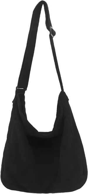 Corduroy Tote Bag for Women with Zipper,Hobo Crossbody Bags for Women Shoulder Bag Purses and Handbags