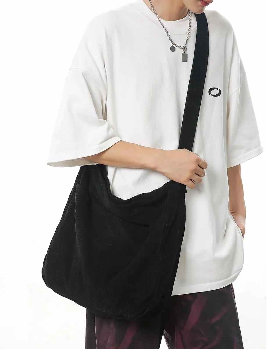 Corduroy Tote Bag for Women with Zipper,Hobo Crossbody Bags for Women Shoulder Bag Purses and Handbags