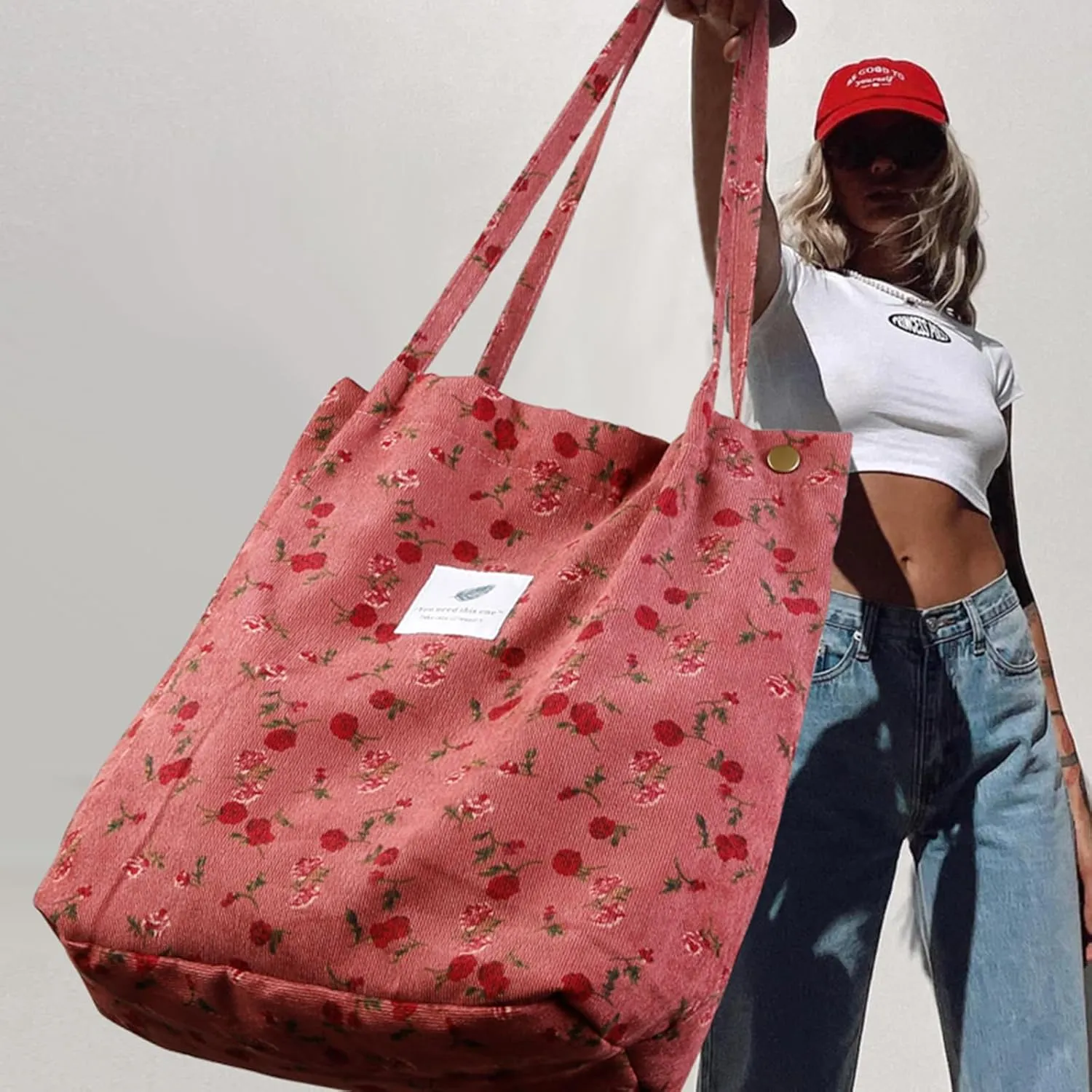Corduroy Tote Bag for Women