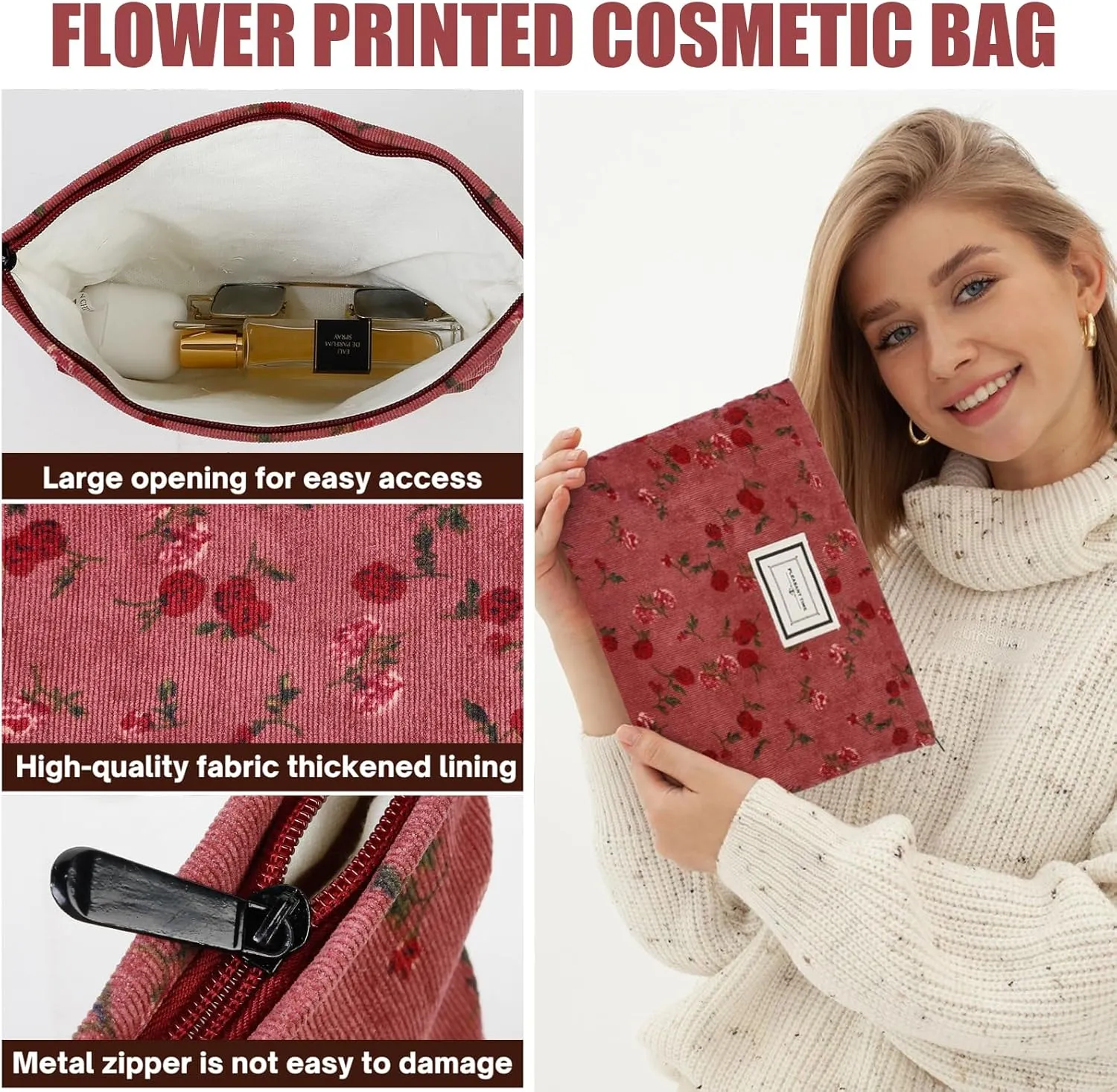 Corduroy Tote Bag for Women