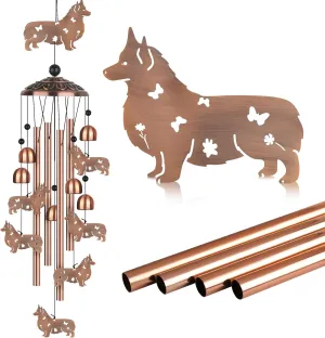 Corgi Gifts for Corgi Lovers, Wind Chimes for Outside, Corgi Decor, Wind Chimes Outdoors, Memorial Housewarming Gifts for Dog Lovers, Garden Yard Décor