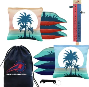 CornholeGamesUSA Pro Cornhole Bags Set of 8 Regulation - Professional Cornhole Bags for Tournament Play, Slick n Stick Bean Bags for Cornhole, Corn Hole Bags Regulation Set of 8- Made in USA