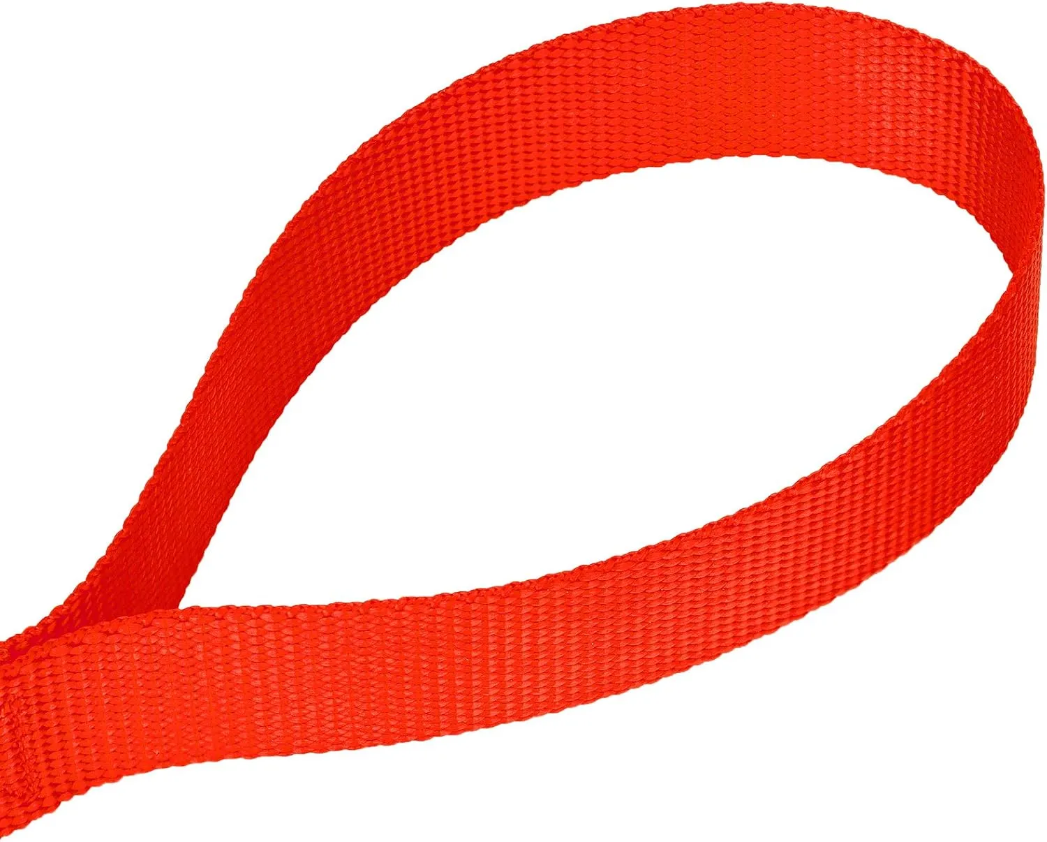 Country Brook Petz - Hot Orange Martingale Heavyduty Nylon Dog Collar and Double Handle Leash (1 Inch, Large)