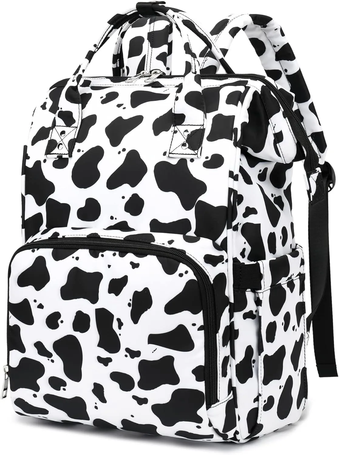 Cow Print Women Laptop Backpack, College School Backpack Bookbag 15.6 Inch Computer Backpacks for Work Business Travel
