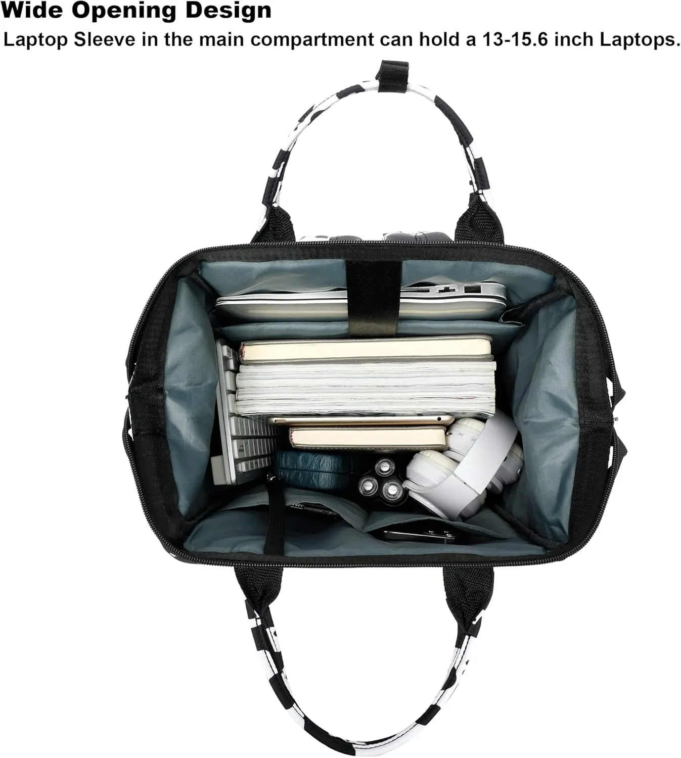 Cow Print Women Laptop Backpack, College School Backpack Bookbag 15.6 Inch Computer Backpacks for Work Business Travel