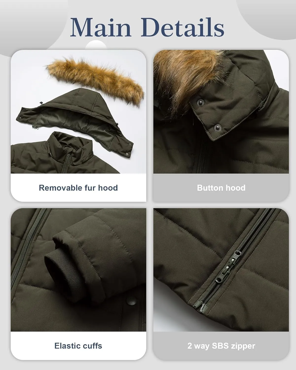 CREATMO US Women's Plus Size Winter Coats Long Puffer Jacket Fleece Lined Parka Removable Fur Hood Available in 1X To 5X