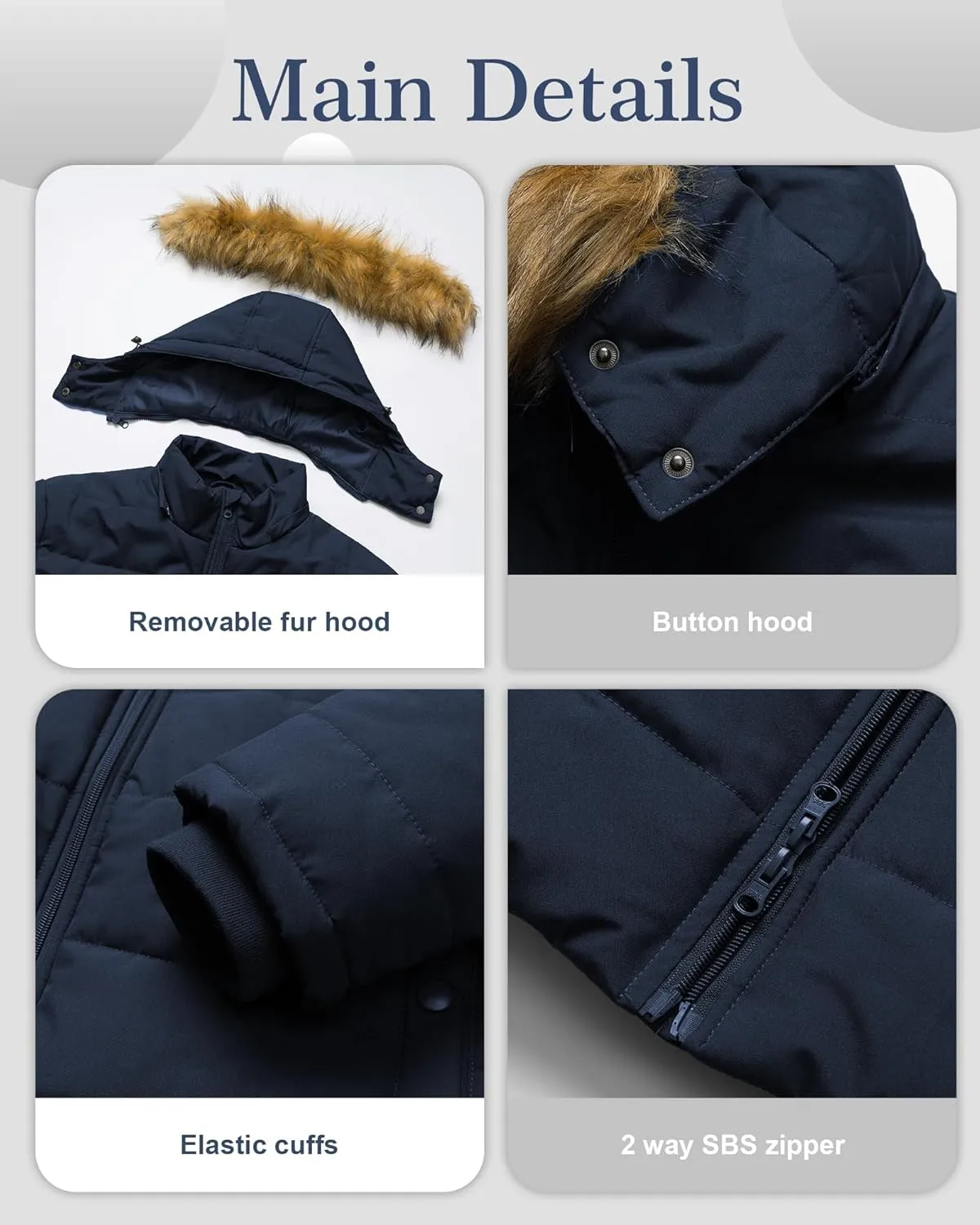 CREATMO US Women's Plus Size Winter Coats Long Puffer Jacket Fleece Lined Parka Removable Fur Hood Available in 1X To 5X