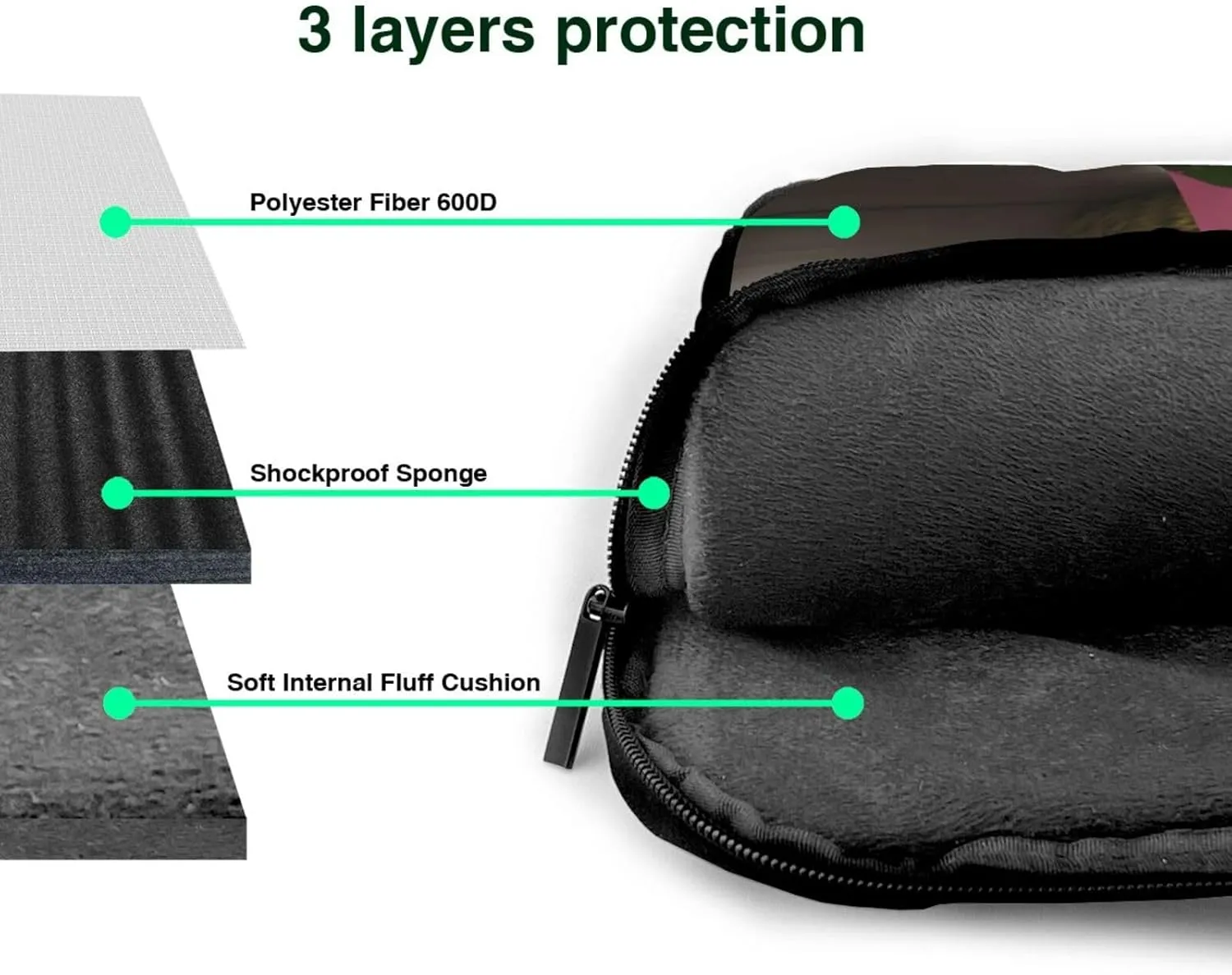 Cry Rabbit Print Notebook Computer Protective Carrying Cover With Pocket,13 Inch Laptop Shoulder Bag