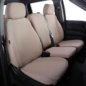 Custom Car Seat Covers for Chevy Silverado 1500/HD Double/Crew Cab/Limited CrewCab Precision Fit for 2019-2025 WT/LT/Custom/LTZ/RST – Off-Road Tough Waterproof Easy Install(Tan)