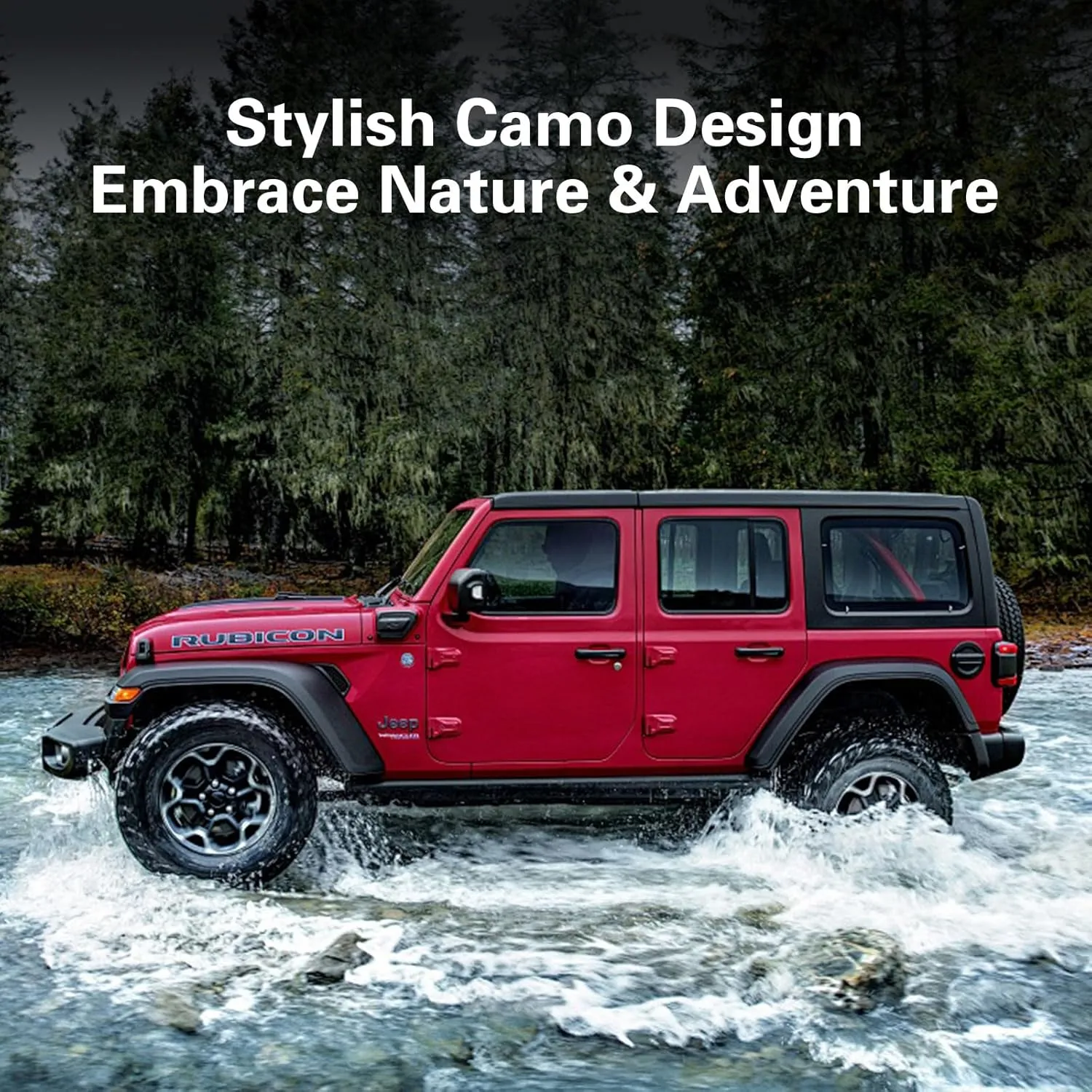 Custom Car Seat Covers for GMC Sierra 1500/ HD CrewCab DoubleCab for 2019-2025 SLE、SLT、PRO – Off-Road Tough Waterproof Car Seat Cover Full Set Easy Install(Jungle Camouflage)