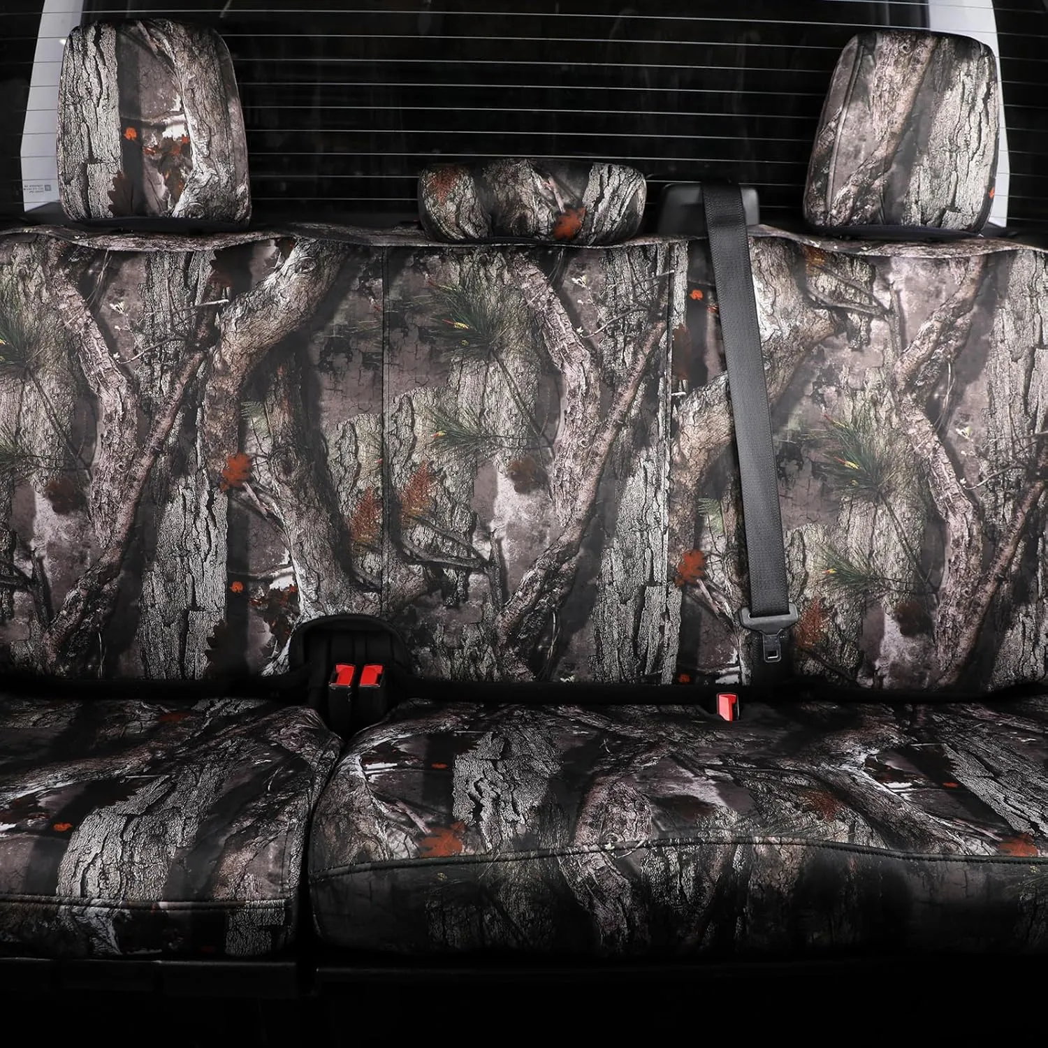 Custom Car Seat Covers for GMC Sierra 1500/ HD CrewCab DoubleCab for 2019-2025 SLE、SLT、PRO – Off-Road Tough Waterproof Car Seat Cover Full Set Easy Install(Jungle Camouflage)