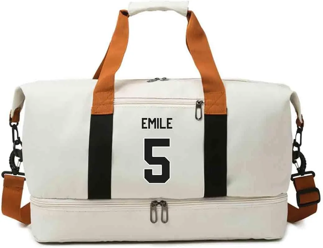 custom duffle gym bag for women travel deodorizer personalized gift print photo/TEXT/logo (Green)