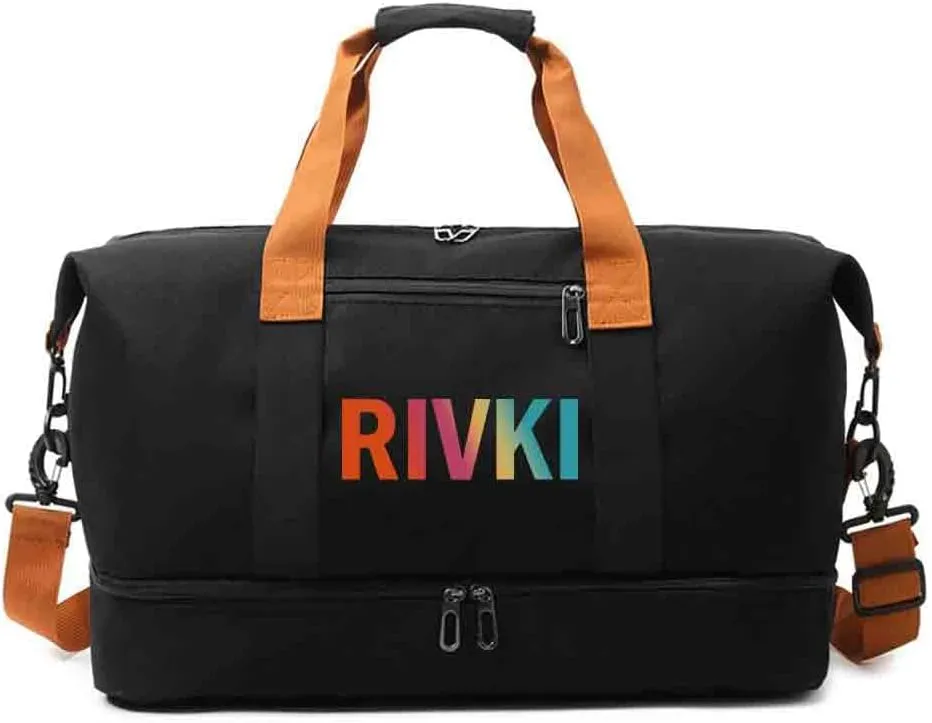 custom duffle gym bag for women travel deodorizer personalized gift print photo/TEXT/logo (Green)