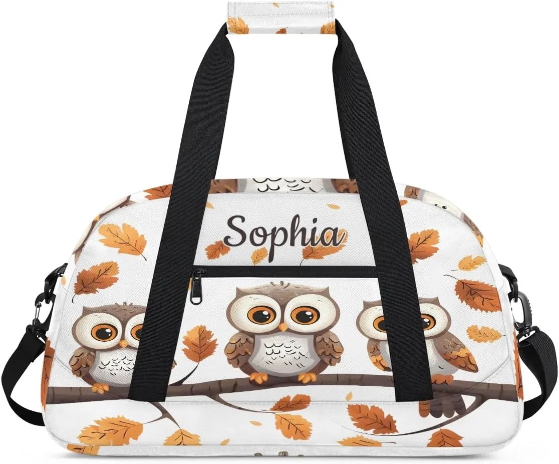 Custom Kids Sport Duffel Bags Gym Bag for Girls and Boys Weekender Tote Sports Bags for Traveling Birds