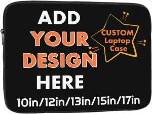 Custom Laptop Shoulder Bag with Your Photo/Text/Logo, Personalised Business Briefcase Protective Case Messenger Bag