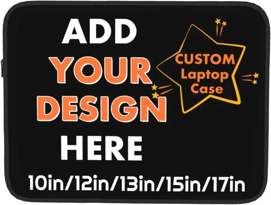 Custom Laptop Shoulder Bag with Your Photo/Text/Logo, Personalised Business Briefcase Protective Case Messenger Bag