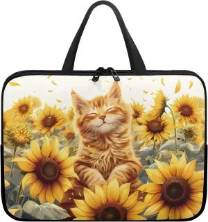Cute Cat Pattern Print Laptop Case for Women 10inch Laptop Bag for Girl 360 Protective Laptop Sleeve for 17-inch Suitable for Most Sizes of Laptops