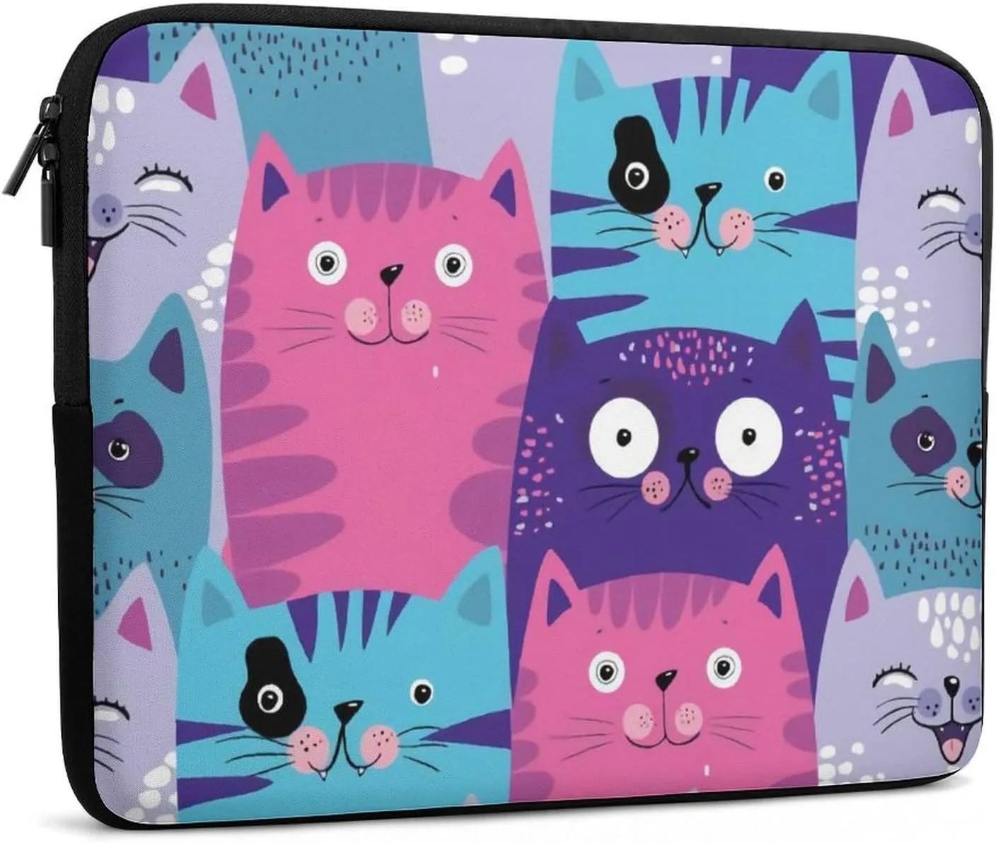 Cute Cats Head All Print Hands Free Withdrawal Laptop Bag Unisex