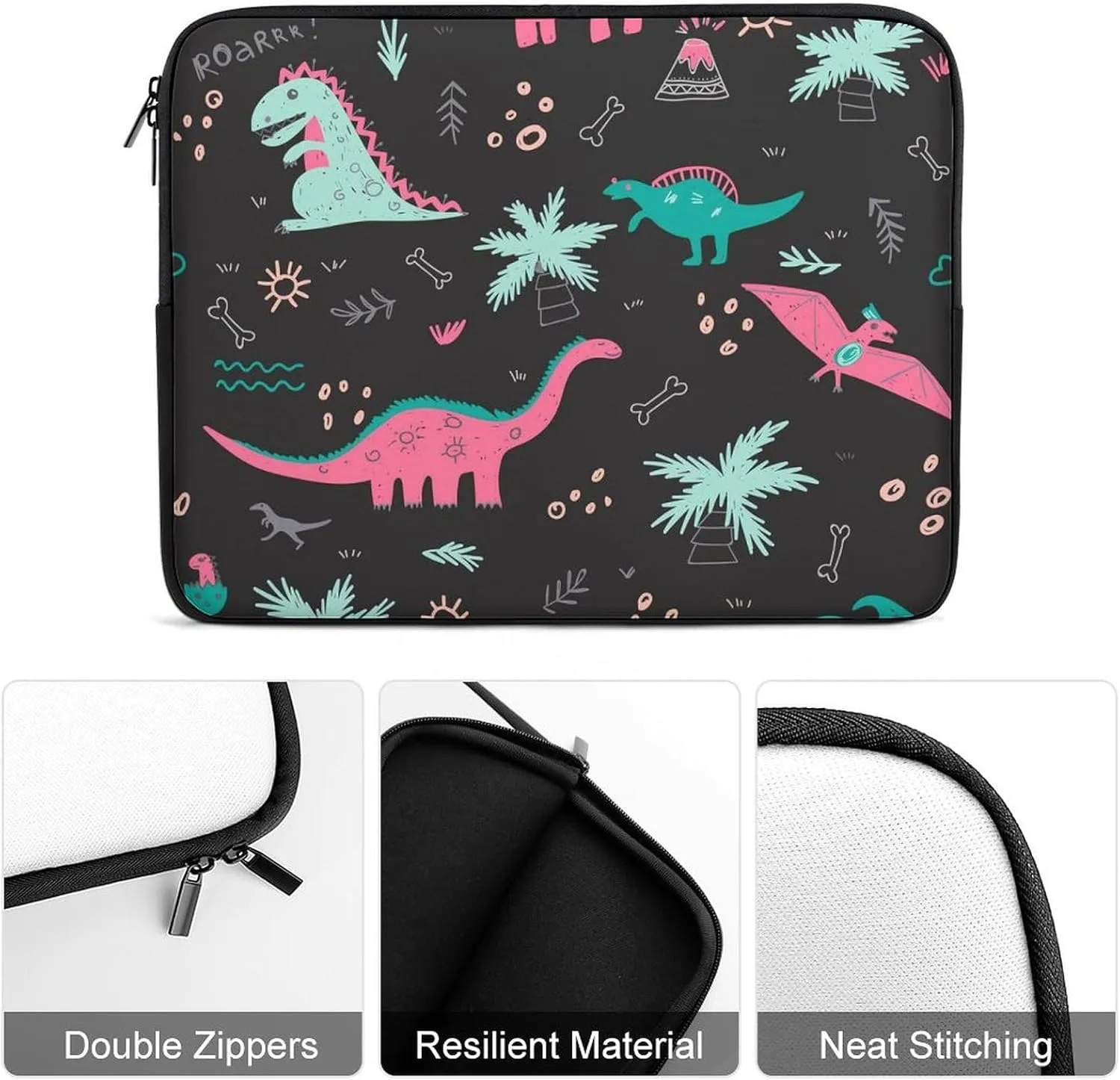 Cute Cats Head All Print Hands Free Withdrawal Laptop Bag Unisex