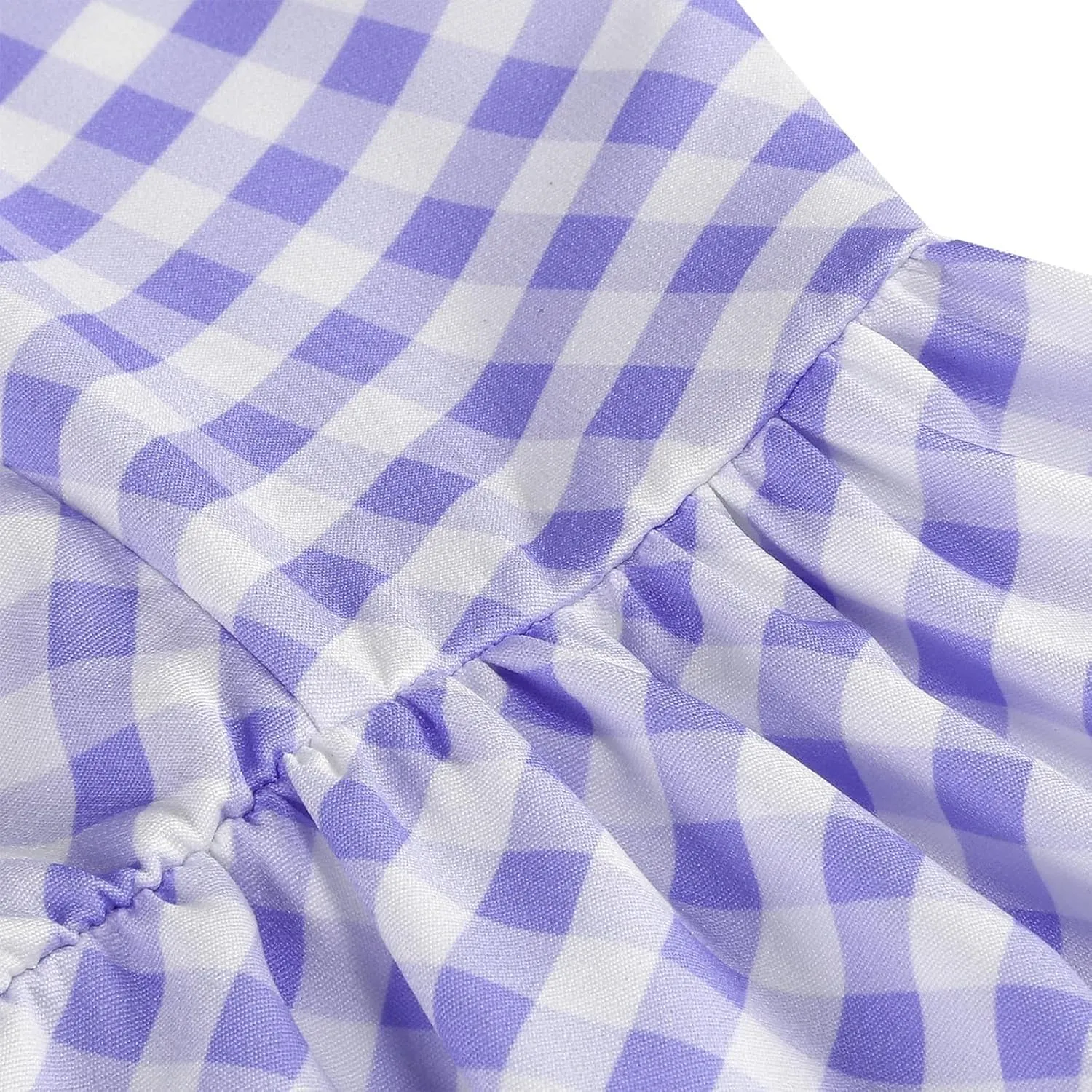 Cute Plaid Sundresses for Women Summer Spaghetti Straps Midi Dress Sleeveless Party Pleated Flowy Skater Dress