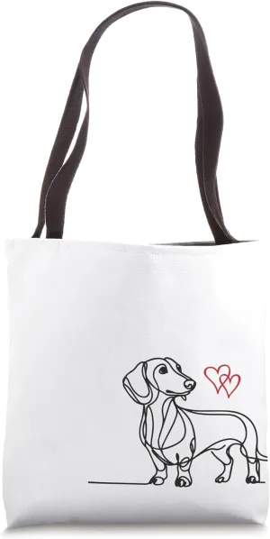Dachshund, dog lovers, minimalistic simple fashion Tote Bag