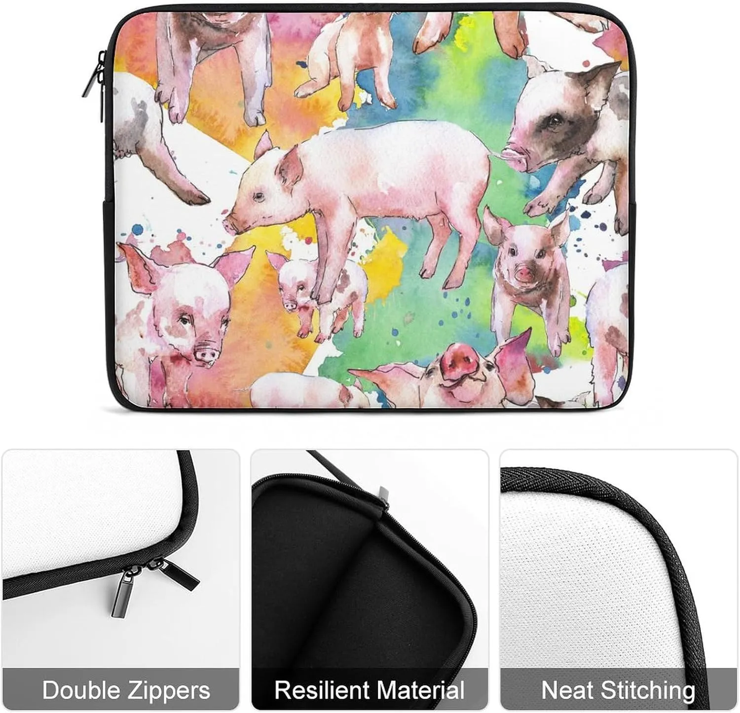 Dalmatian Print Fashion All Print Hands Free Withdrawal Laptop Bag Unisex