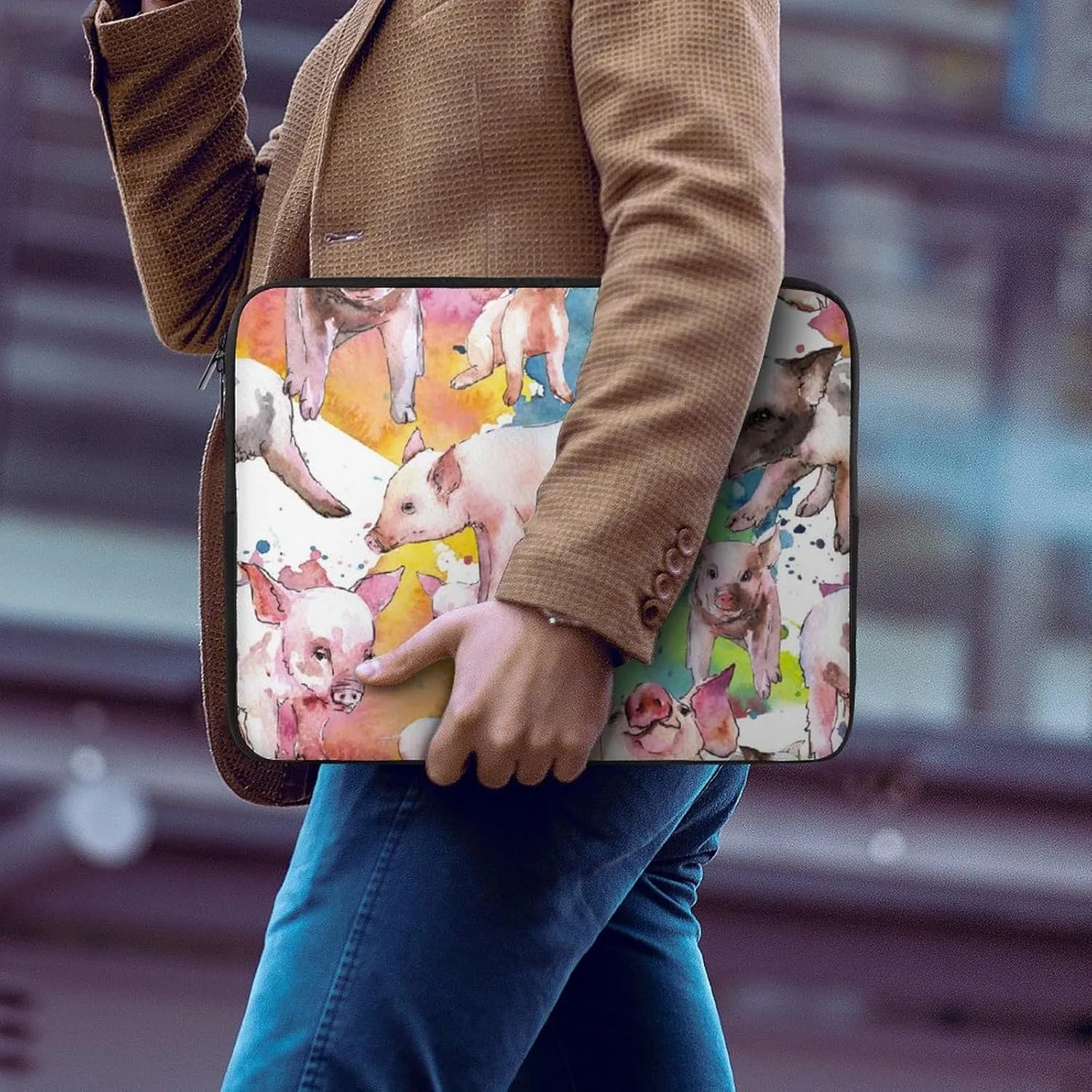 Dalmatian Print Fashion All Print Hands Free Withdrawal Laptop Bag Unisex