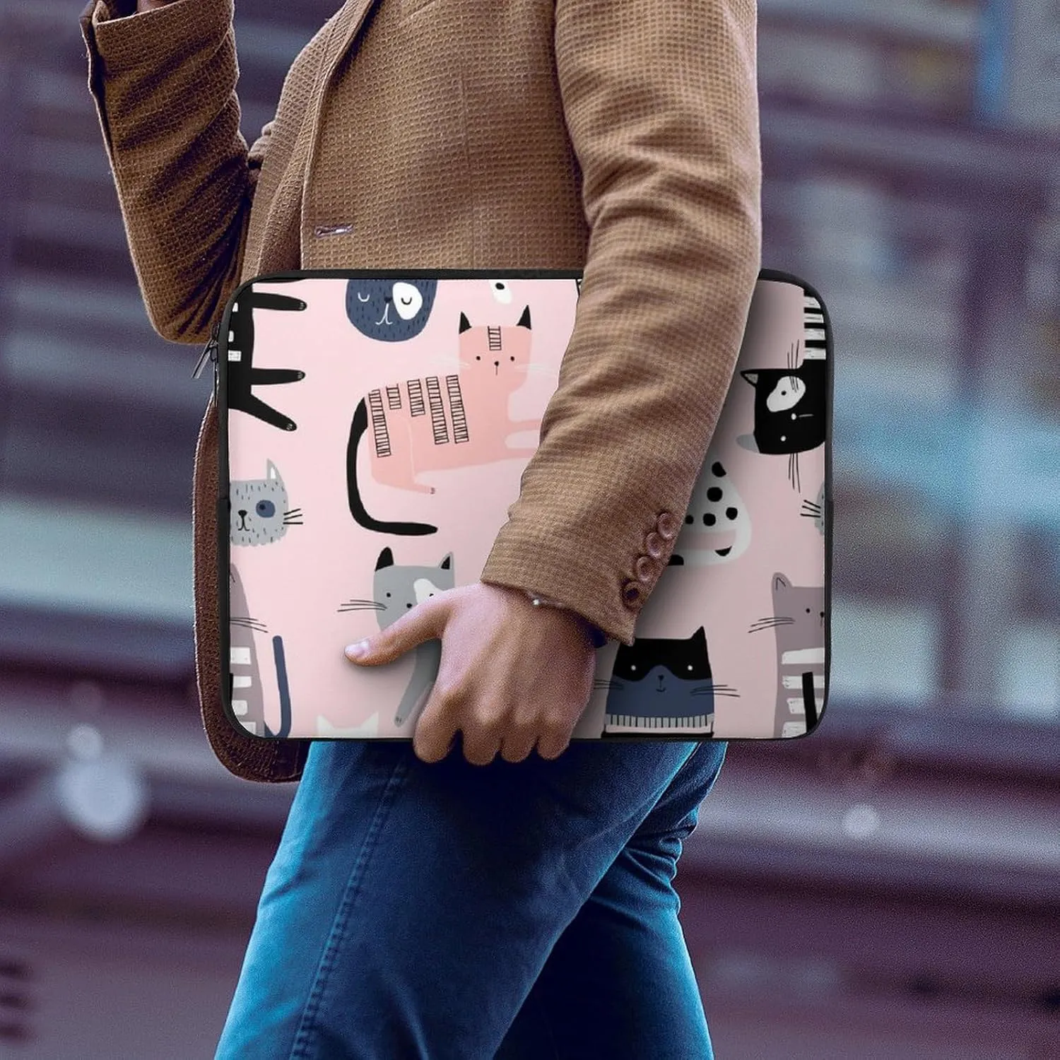 Dalmatian Print Fashion All Print Hands Free Withdrawal Laptop Bag Unisex