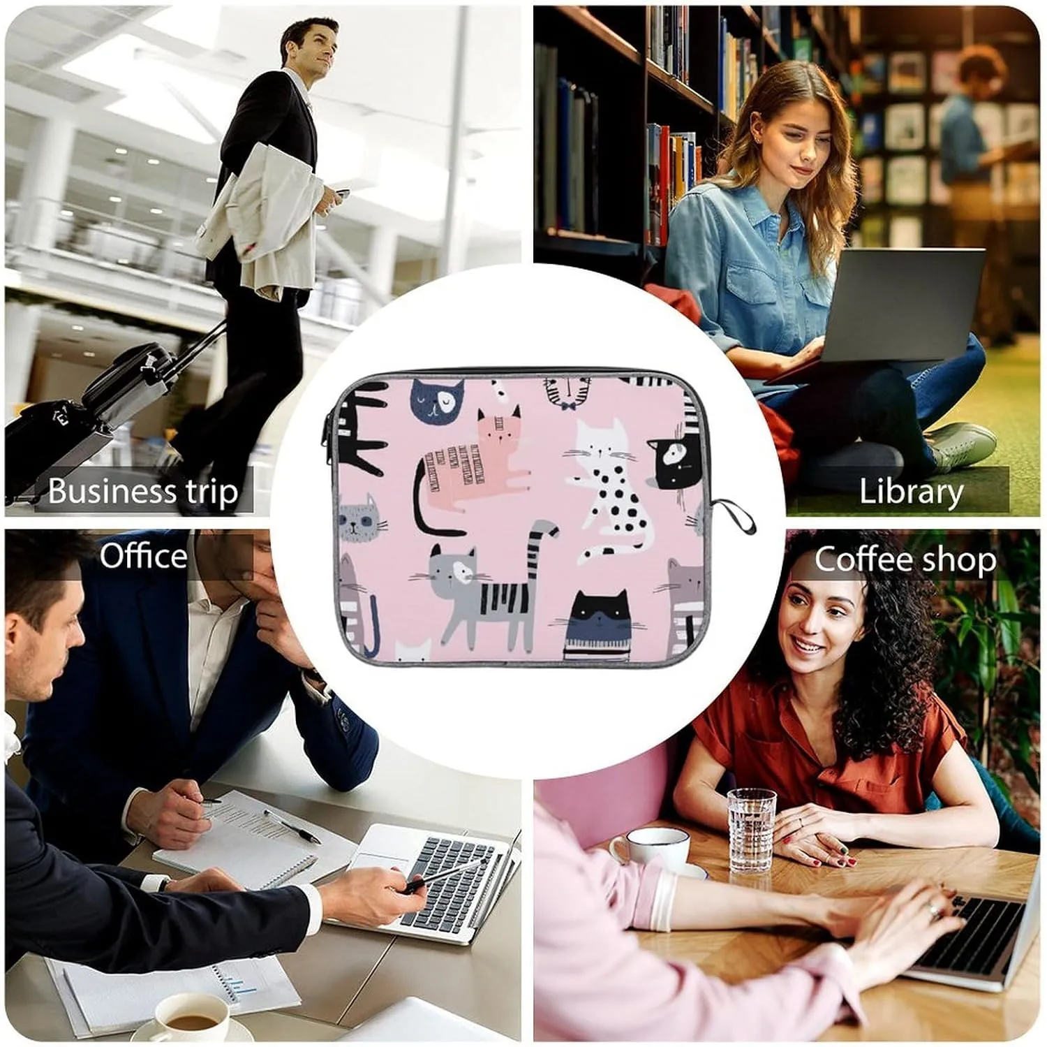 Dalmatian Print Fashion Large Capacity Portable Laptop Case Unisex