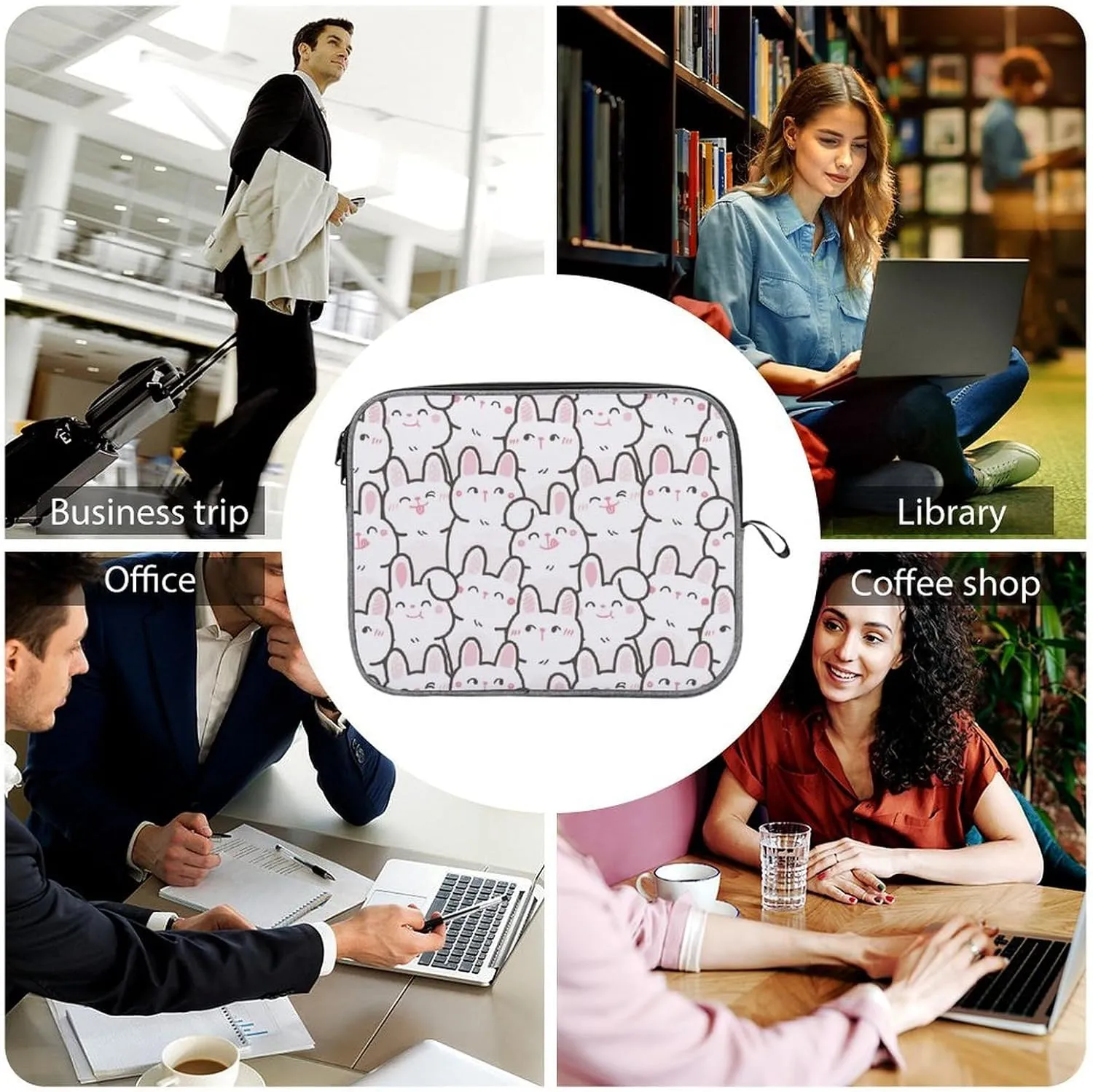 Dalmatian Print Fashion Large Capacity Portable Laptop Case Unisex