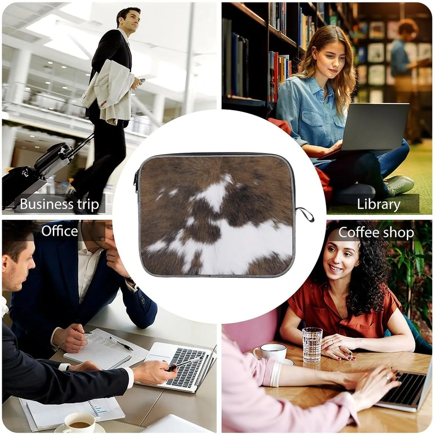 Dalmatian Print Fashion Large Capacity Portable Laptop Case Unisex