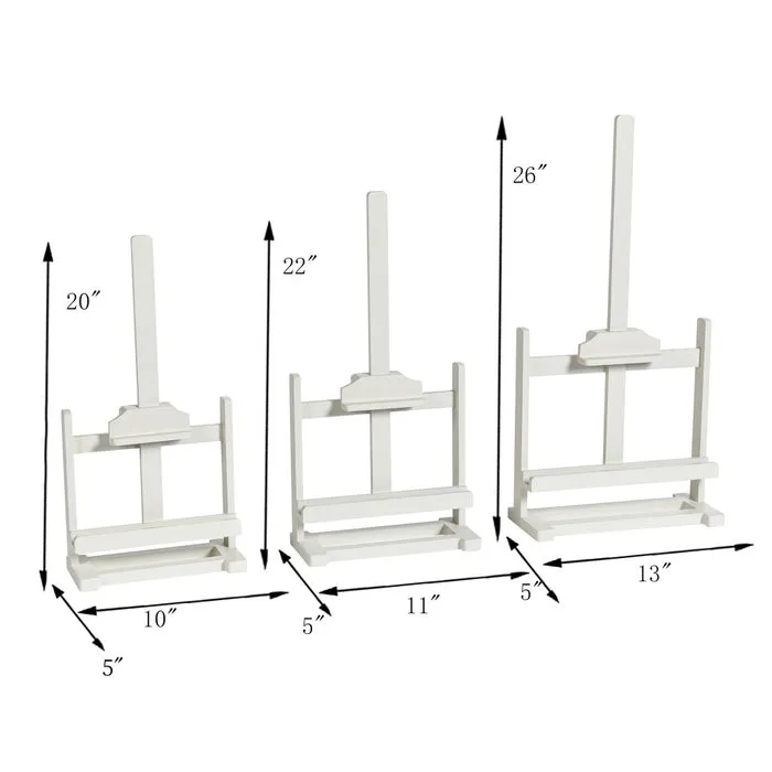 Dann Foley Lifestyle Satin Ivory Tabletop Easel for Art (Set of 3) by StyleCraft DFA531238