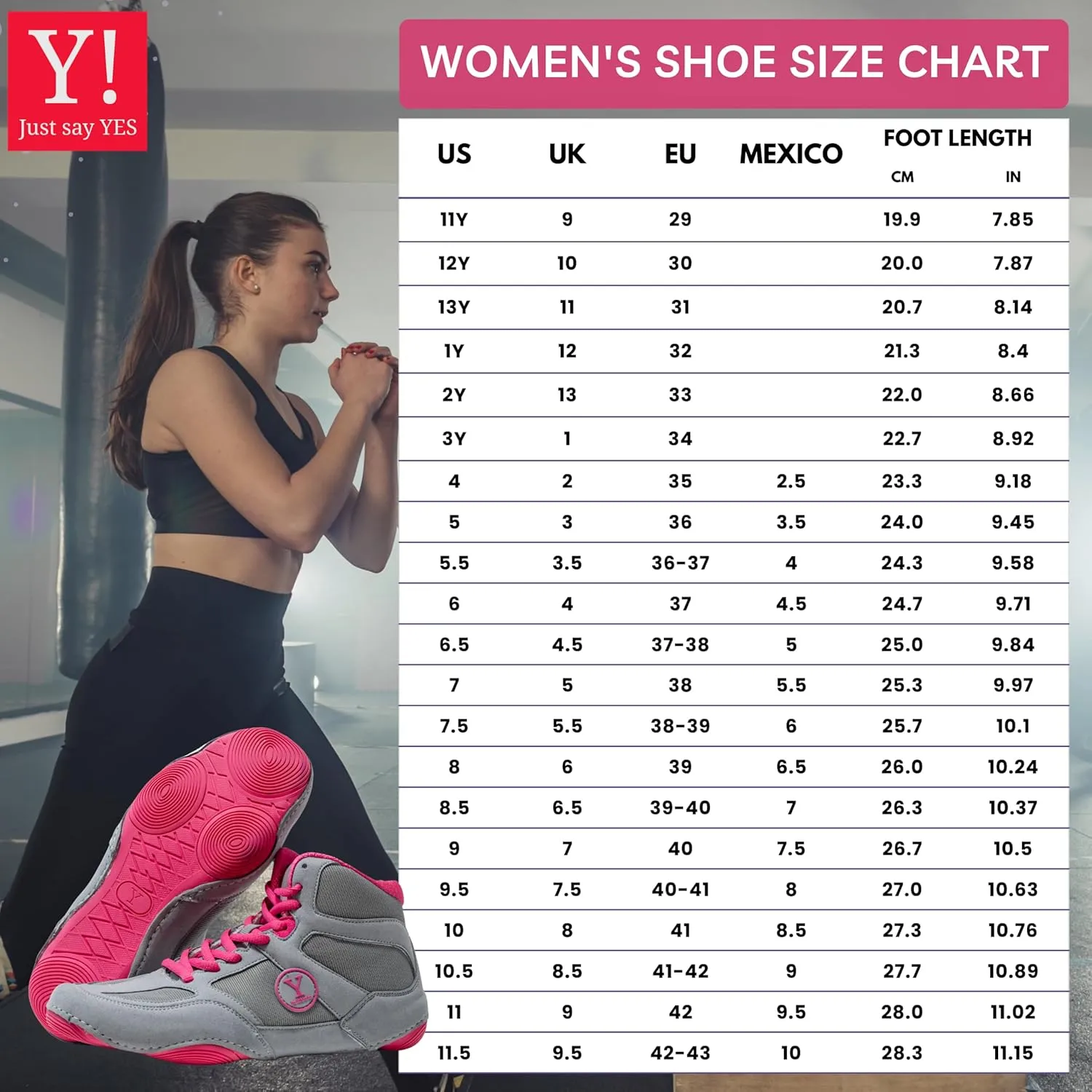 Defiant2 Women’s Wrestling Shoes, 100% Anti-Slip Rubber Sole, Lightweight Boxing Shoes for Women, Durable MMA, Powerlifting, Weightlifting Shoes - Women’s Sizes