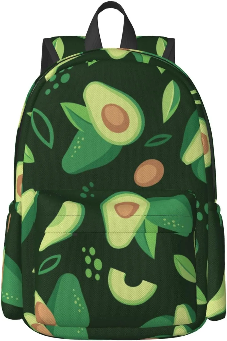 Delerain 17 Inch Backpack Avocado Laptop Backpack School Bookbag Shoulder Bag Casual Daypack For School/Camping/Hiking/Picnic/Beach/Travel