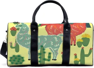 Desert Camel Pattern Travel Luggage Duffel Bag with Adjustable Strap Wild Animals Sports Bag Lightweight Canvas Gym Tote Bag for Men and Women