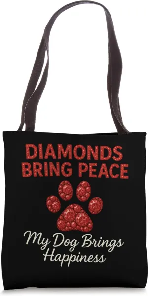 Diamond Painting Pet Owner Dog Canvas Art Hobby Tote Bag