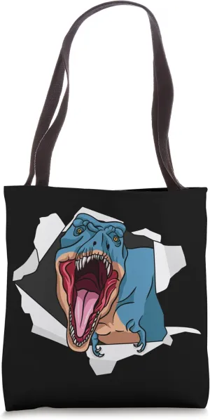 Dinosaur Breakthrough Cute Dino Animal Lover Tote Bag