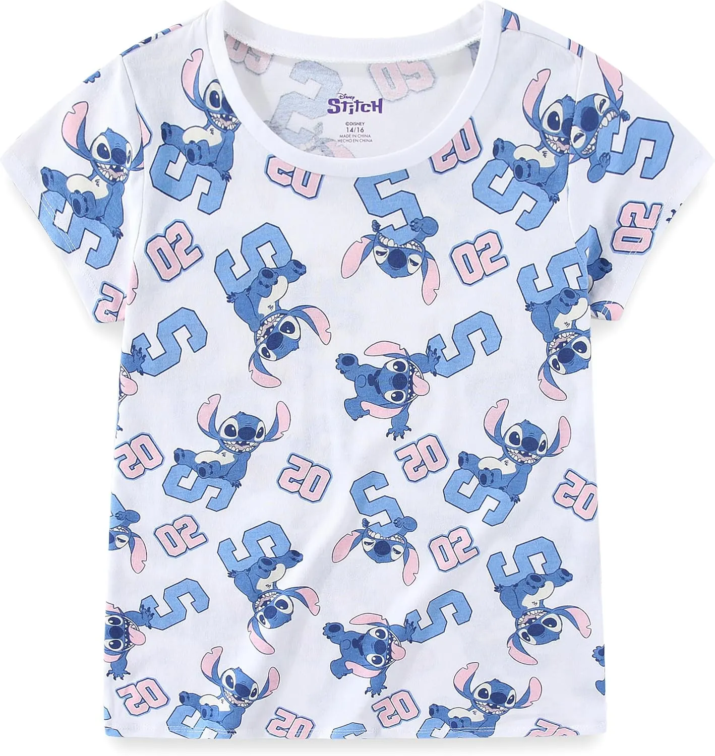Disney Lilo & Stitch Girls 2 Pack Short Sleeve T-Shirt for Big Kids
