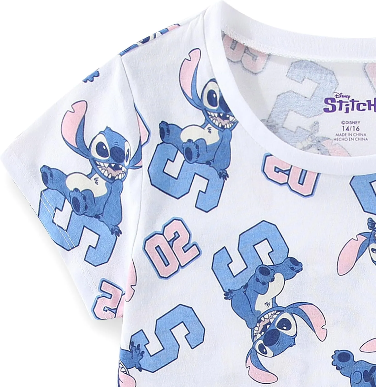 Disney Lilo & Stitch Girls 2 Pack Short Sleeve T-Shirt for Big Kids