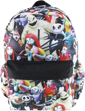 Disney's Nightmare Before Christmas 16 inch All Over Print Deluxe Backpack With Laptop Compartment