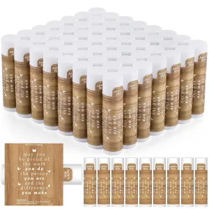DMSKY Appreciation Gifts 60 Pcs Lip Balm Bulk, Staff Appreciation Gifts Bulk Thank You Gifts Bulk for Coworkers Teacher Worker Employee Leaving Farewell Gifts
