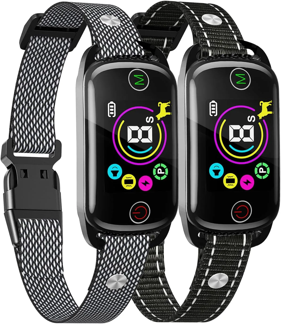 Dog Bark Collar 2 Pack, Bark Collar for Large Medium Small Dogs, Smart Bark Collar, Rechargeable Anti Bark Collars for Dogs with 8 Adjustable Sensitivity, Bark Shock Collar with 4 Training Modes