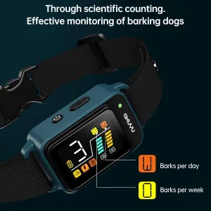 Dog Bark Collar-Rechargeable Smart Barking Collar- Anti Bark Training Collar with Adjustable Sensitivity Beep Vibration Shock- Bark Shock Collar for Small Large Medium Dogs