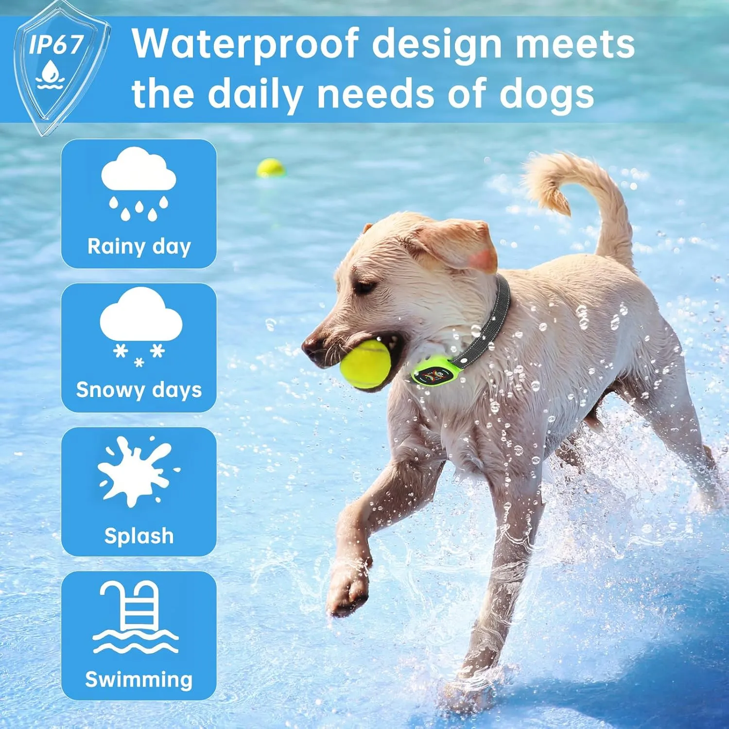 Dog Bark Collar, Smart Anti False Triggering AI Chip, IP67 Waterproof Rechargeable Anti Bark Collar with Adjustable Sensitivity, Perfect for Small Medium Large Dogs (Green)