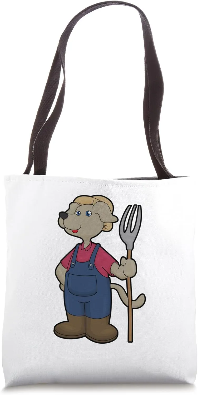 Dog Farmer Rake Tote Bag
